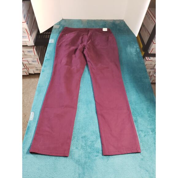 Gloria Vanderbilt Jeans Size 14 Womens Red Denim Pants Low Rise Slim Sadie NWT - Picture 11 of 14